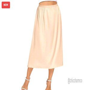 31/35 Inch Half Slip Anti-Static Lace Trim Underskirt for Midi Maxi Dresses